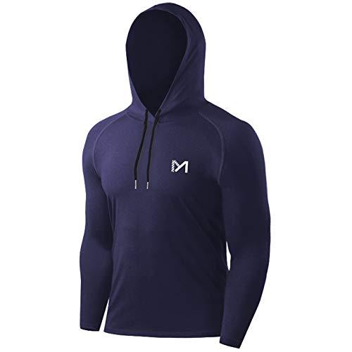 MEETYOO Magliette Uomo, Maglie a Maniche Lunghe T Shirt Sportiva per Corsa Fitness Gym
