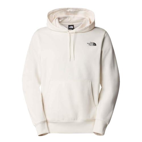 THE NORTH FACE Felpa con Cappuccio da Uomo, con Logo P/O, Bianco Dune, M