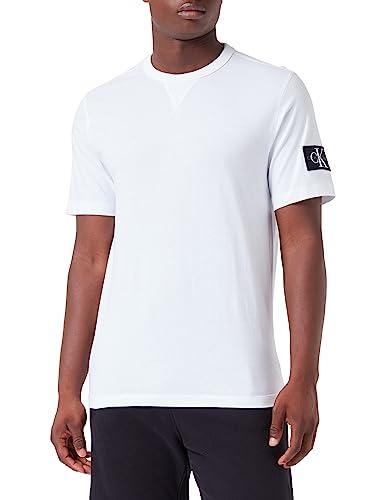 Calvin Klein Jeans Badge Regular Tee J30J323484 Top in Maglia a Maniche Corte, Bianco (Bright White), M Uomo