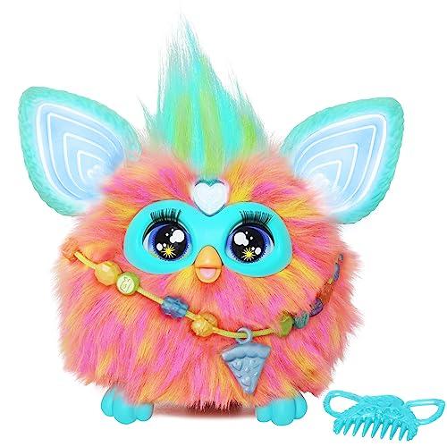 Hasbro Furby - Giocattolo interattivo di colore corallo ad attivazione vocale, per bambini e ragazze, a partire da 6 anni, 15 accessori di moda, giocattoli animatronici di peluche per ragazzi e