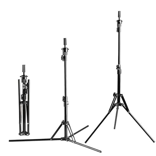 Anstar Supporto per parrucca da 19 a 61 pollici, pieghevole, testa di parrucchiere, supporto regolabile per cosmetologia, parrucchiere, formazione, testa