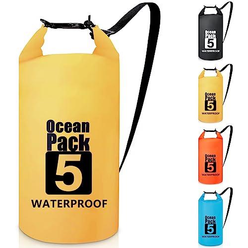 Invool Borse Impermeabili, 5L/10L/20L/30L Dry Bag Sacco Impermeabile con Tracolla Regolabile, Sacche Stagne Impermeabili per Sport Acquatici, Campeggio, Rafting, Kayak, Pesca, Escursionismo
