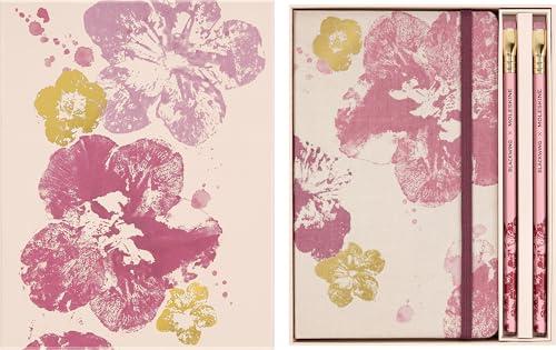 Moleskine Sakura Themenbox, Notizbuch L/A5, liniert, fester Einband, Cahier L/A5, liniert, weicher Einband, 2 Sakura Blackwing Graphitstifte, wiederverwendbare Geschenkbox