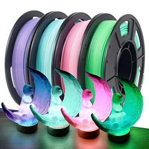 IEMAI PETG Filamento 1,75 mm, bobine 250 g x 4 colori, PETG bicolore