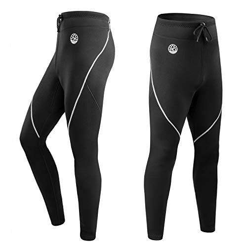 ZCCO Pantaloni da Muta da Uomo, Pantaloni Lunghi in Neoprene da 1,5 mm per Surf, Kayak, Nuoto, Immersioni, Canoa (Grigio, S)