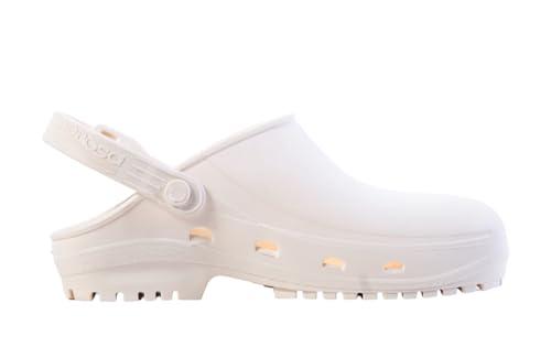 REPOSA Eco - Zoccoli Donna e Uomo in Gomma Comodi, Leggeri, Antishock, per Casa, Giardinaggio, Fai da Te - Ciabatte Donna Anatomiche con Fori Laterali, Laccetto Ribaltabile, Effetto Antiscivolo