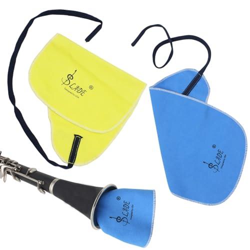 KHDULQ 2 Pezzi Sax Panno per La Pulizia,Panno Pulire Il Clarinetto Panno la Pulizia di Sassofono Kit Pulizia Cura Tromba Microfibra,per Pulire La Parte Interna,Il Collo Fusto Dello Strumento