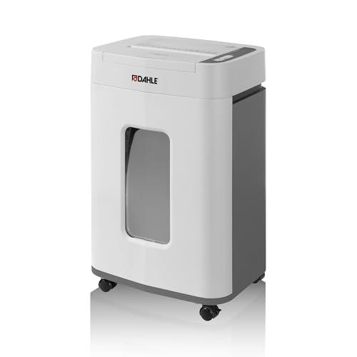 Dahle ShredMATIC 150 distruggidocumenti con autofeed (150 fogli, taglio a particelle P-4, contenitore di raccolta da 24 l, esente da manutenzione), grigio