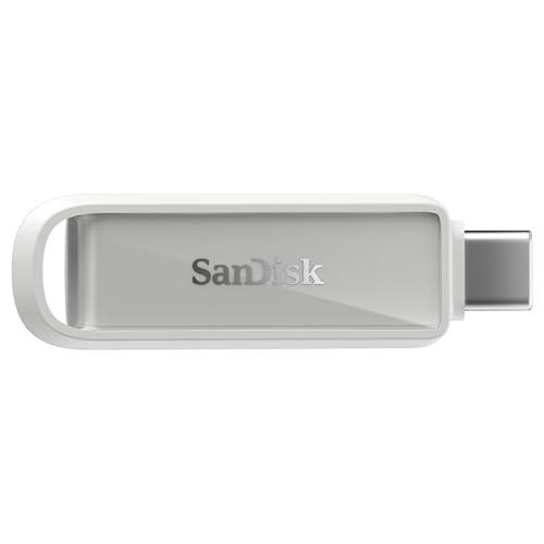 SanDisk Unità per telefono con USB Type-C 1 TB (per smartphone, tablet e computer, velocità fino a 150 MB/s, backup automatic, recupero dati) - Arctic White