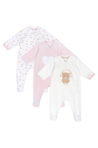 Chicco, Tutine Neonata, Set di 3 Tutine in Morbida Ciniglia con Piedino, Idee Regalo Nascita, Abbigliamento Bambina 0-24 Mesi, Designed in Italy