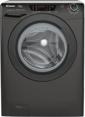 Candy HE1584TWMBB6-S - Lavatrice da 8 kg, 1500 giri, Motore Inverter, Nero, Classe energetica A