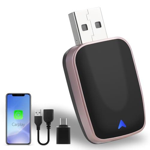 Adattatore Carplay Wireless Converte Car Play da cablato in Wireless, Mini Carplay senza fili Stick Supporta iOS 12+ e Facile da Usare