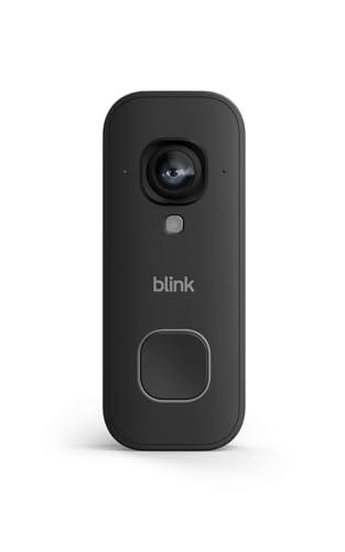 Blink Videocitofono cablato 2K+ (ultimo modello) | Videocitofono con video 2K a figura intera | Alimentazione con cablaggio continua | Audio ottimizzato | Protezione IP65 | Nero