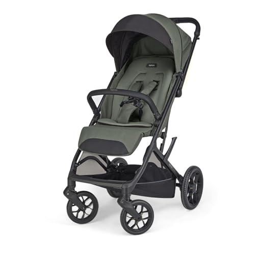 Inglesina Maior Passeggino Compatto e Leggero 7,9 kg, Ruote Grandi Ammortizzate, Seduta Ampia All Season, Chiusura con Una Mano, Capotta UPF 50+, fino a 22 kg, Taiga Green