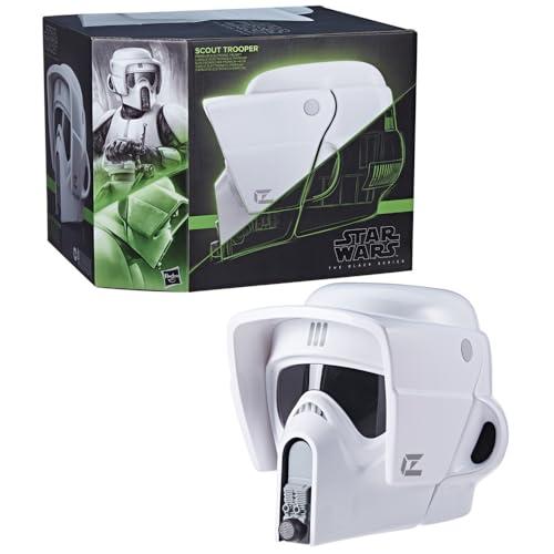 Star Wars Hasbro The Black Series, Casco elettronico Premium di Uno Scout Trooper, Articolo per Roleplay per Adulti Ispirato al Film Ritorno dello Jedi