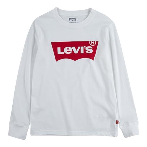 Levi's Lvb L/S Batwing Tee, Maglia a maniche lunghe Bambini e ragazzi, Bianco (White), 14 anni