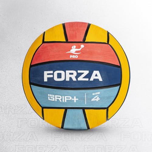 FORZA Pallone Da Pallanuoto Pro Match Ball | Pallone Da Pallanuoto Da Competizione Professionale Approvato Dalla FINA Tecnologia Premium Grip+ - Taglie Multiple (Pacco Da 1, Misura 4)