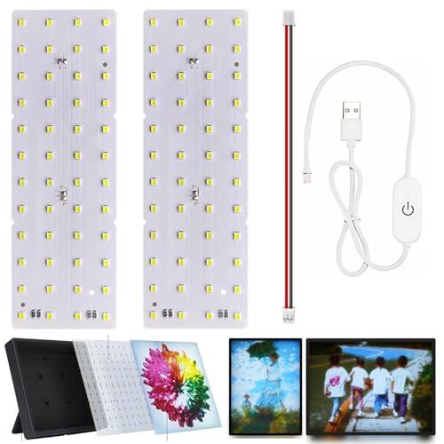 2 pz Litofane Led Backlight Board Kit KC009 KC010 per Bambu Lab H2D/X1/P1P/A1 LED Retroilluminazione LED Makerworld Modello Parti USB 3D Stampa Accessorio Foto Modello FAI DA TE Light Box