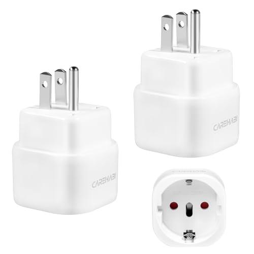 Confezione da 2 adattatore presa Americana Adattatore Canada Spina, Spina da viaggio Tipo B Presa, Adattatore USA da viaggio, Adattatore presa USA per UE verso America/Canada/Messico/Thailandia