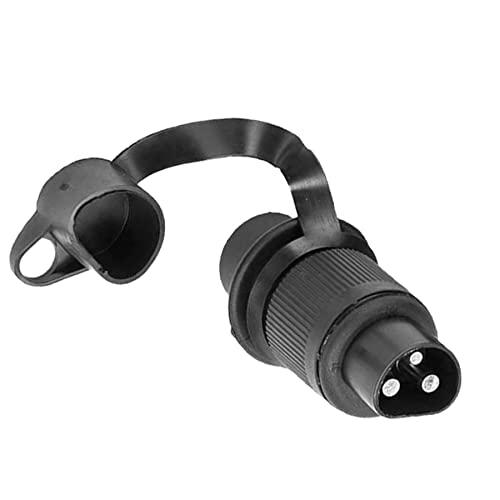 AGRISHOP 1 Pezzo Spina 3 Poli Trattore 12v,DIN 9680,CE ROHS,Impermeabile, Spina 3 Poli Femmina per Rimorchio Macchine Agricole, Spina 3 Poli per Camion Carovana Barca RVAutomobili