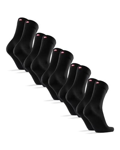 DANISH ENDURANCE Calze in Lana Merino, Calzini Classici Traspiranti, da Uomo e Donna, 3 o 5 Paia, Nero, 39-42