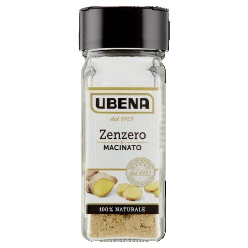 UBENA, Zenzero Macinato, Piacevolmente Piccante, Ideale per insaporire Insalate, Infusi, Salse e Piatti Esotici, Formato Vasetto da 25 gr