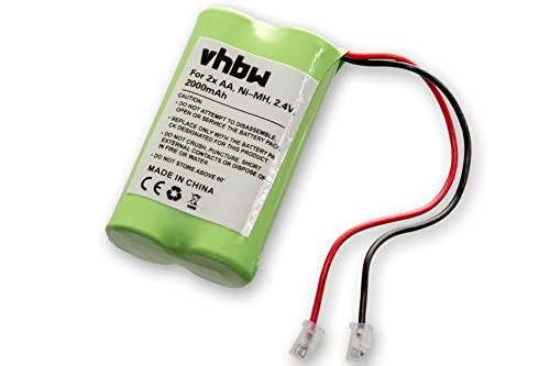 vhbw Batteria pacco di 2x AA Mignon per diversi dispositivi (2000mAh, 2,4V, NiMH)