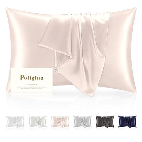 Federe Seta Cuscino 50x80cm - 22 Mamme 100% Seta Naturale - per Pelle e Capelli - ANTICRESPO e ANTIAGING - OEKO-TEX - Federe Cuscino Letto 1pz Rosa