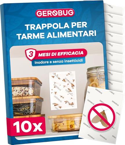 Gerobug trappola per tarme alimentari 10 pezzi - trappola a feromoni per la protezione degli alimenti effetto a lungo termine
