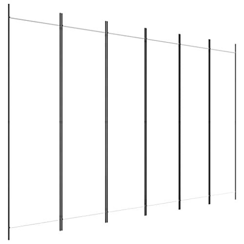 vidaXL Divisorio a 6 Pannelli Bianco 300x200 cm Tessuto