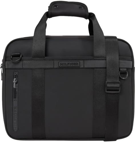 Tommy Hilfiger TH MONOTYPE Computer Bag AM0AM12745, Borsa Uomo, Nero (Black), OS