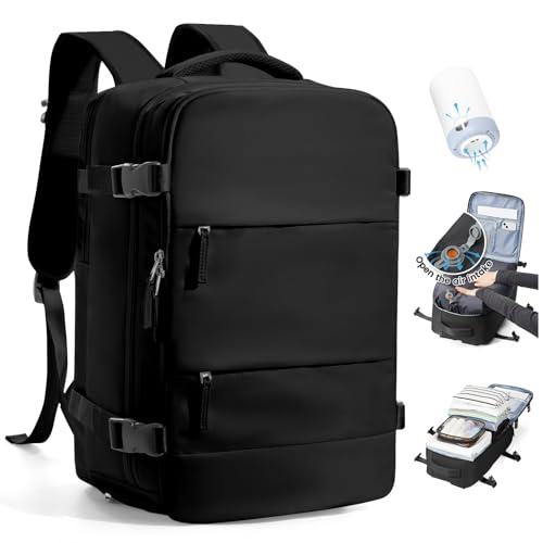 SZLX Zaino A Vuoto Bagaglio A Mano Donna, Zaino Airbag Con Sistema Di Vuoto Per Viaggi, Ryanair Viaggio Ruscksack Dimensione Cabina Con Pompa Impermeabile Uomo Valigia A Vuoto