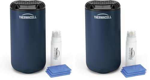 Thermacell Repellente Antizanzare Mini Halo, Per Esterno, Giardino e Patio, Protezione Efficace 21m², Inodore, Include 12 Ore di protezione, 1 Cartuccia + 3 Piastrine