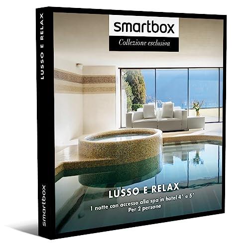 Smartbox - cofanetto regalo per uomo o donna - Lusso e relax - idee regalo originale - 1 notte con accesso alla Spa in hotel 4* e 5* per 2 persone