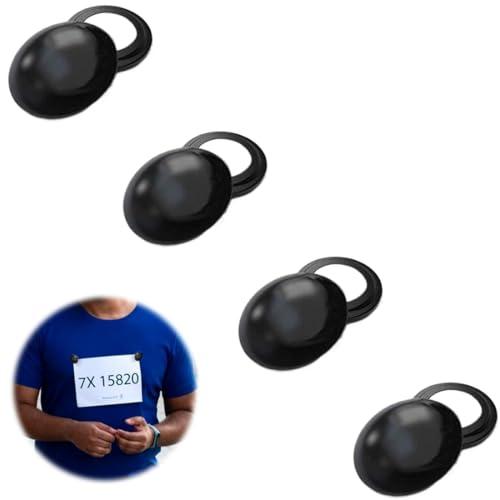 NJCXOLA Supporto per numero iniziale, 4 coppie, numero iniziale, magneti, fissaggio per numeri di partenza, fissaggio magnetico per numeri di partenza, Nero