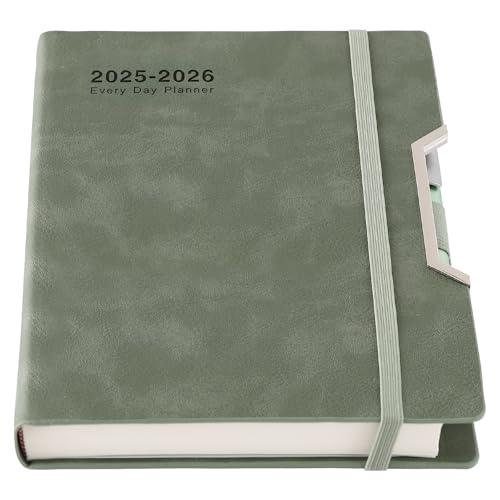 Diario accademico 2025-2026, diario 2025-2026, un giorno per pagina, copertina rigida, organizzata da luglio 2025 a giugno 2026, agenda giornaliera mensile in formato A5, con linguette mensili, tasca