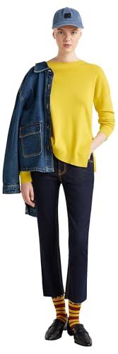 United Colors of Benetton Maglia SC Barca M/L 1091D10D7 Maglione, Giallo, L Donna