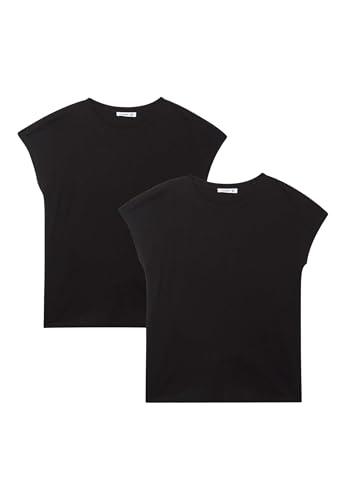 TERRANOVA Pack 2 T-Shirt Ampie Tinta Unita da Donna Colore 2X Nero Taglia M