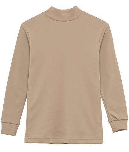 Channo Intimo Termico per Bambini, Collo Mezzo Cigno, Maniche Lunghe, Tinta Unita - Pack 1, Visone, 10 Anni