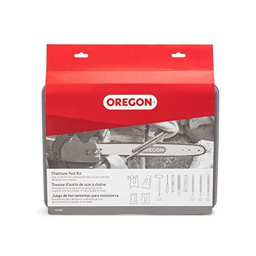 Oregon Kit per l'Affilatura della Catena della Motosega Include Custodia Rigida, Lime, Manici, Misuratore di Profondità, Morsa per Ceppi, Cuneo di Abbattimento ed Altri Accessori (601981)