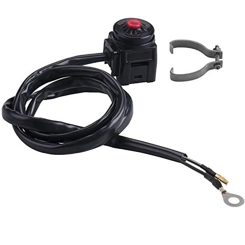 Greluma 1 Pz Universale Moto Interruttore Manubrio Moto Kill Stop Interruttore Pulsante Clacson 22mm (7/8 