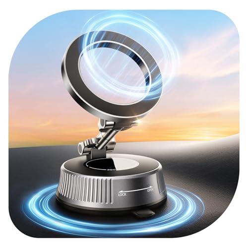 EOIWUY Porta Cellulare Auto Magnetico, Supporto Telefono Auto per Magsafe con Aptico Nano Gel Potenziato, 360° Rotazione Porta Telefono Auto, Pieghevole Reggi Telefono Auto per iPhone & Android
