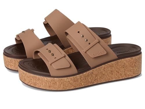 Crocs Brooklyn Cork Buckle, Sandali Donna, Cioccolato, 41/42 EU