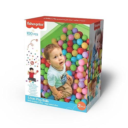 DQB DeQUBE Fisher Price-Pack di 100 Palline Multicolore-6 Colori Diversi-Diametro 5,5 cm (Deqube 920D00176)