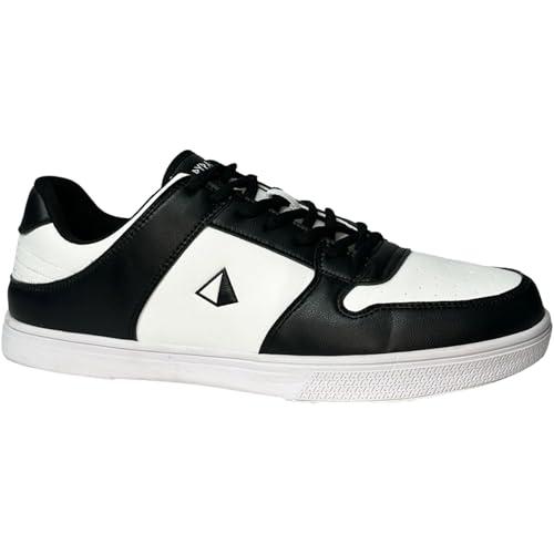 Pyramid Path Lite - Scarpe da Bowling da Uomo in Rete, Design Leggero Senza Cuciture, Calzata Atletica, Tomaia in Rete Traspirante, Suola Universale per Scivolare Facilmente, Bianco/Nero, 43 EU