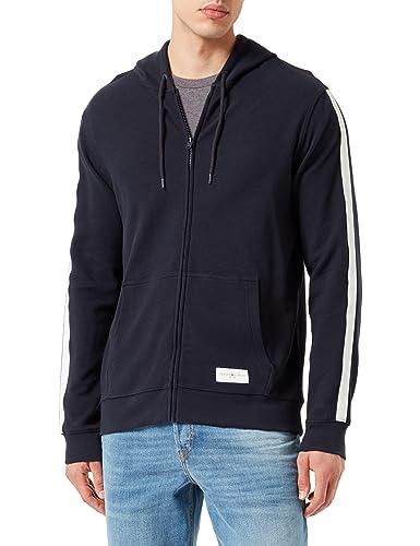 Tommy Hilfiger Uomo Felpa con Cappuccio e Zip, Blu (Desert Sky), L