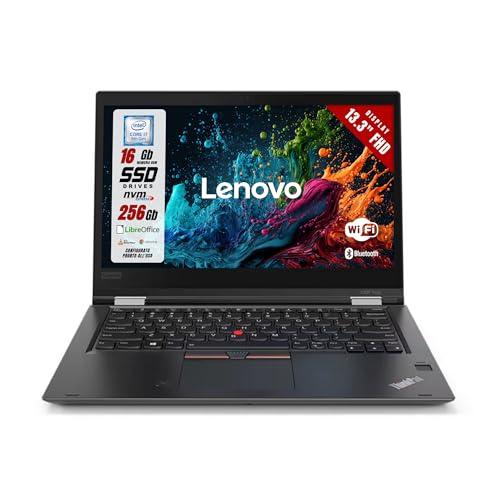 Lenovo ThinkPad Yoga, Notebook Intel i7-8650u 4 Core 1.9Ghz, Display 13.3” FHD Touch, Ram 16Gb, SSD 256Gb, Win11, Pc Portatile Pronto all’uso (Ricondizionato)