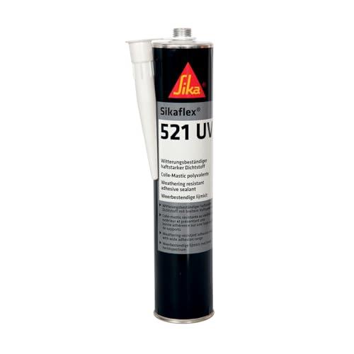 Sika - Sikaflex 521 UV, Nero - Sigillante resistente agli agenti atmosferici - Per interno ed esterni - Privo di isocianati - 300ml (Confezione da 12)