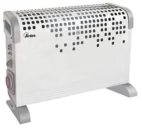 ARDES | AR4C03T Termoconvettore Elettrico TURBINE TIME 1600/1800W, Stufa Elettrica per Riscaldare Casa e Ufficio, Termoconvettore Con Timer 24H e Termostato, Termo Convettore Aria Calda 3 Potenze