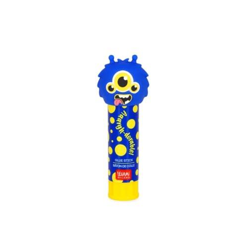 LEGAMI MILANO Colla Stick Monster, Adesivo a Base d'Acqua per Bambini, Design Divertente con Mostro Blu